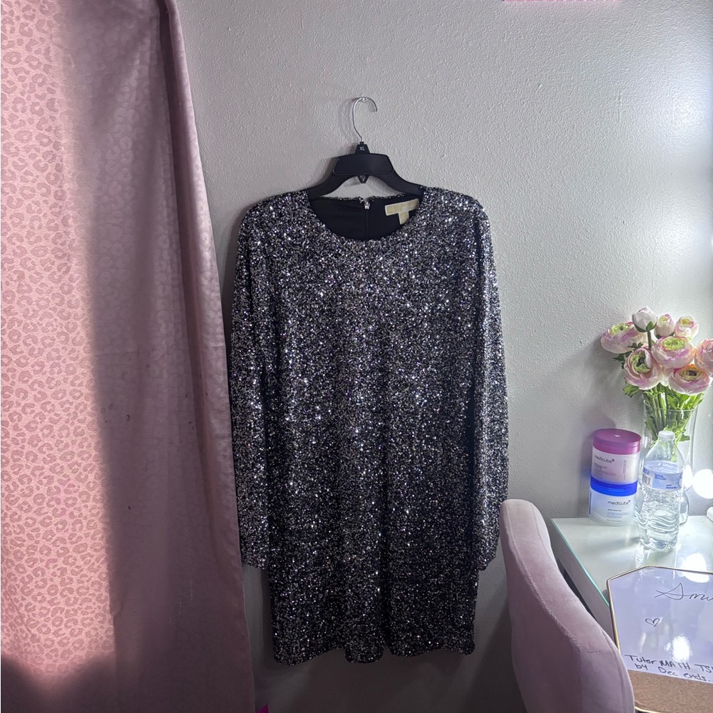 Michael Kors Black Sequin Dress
